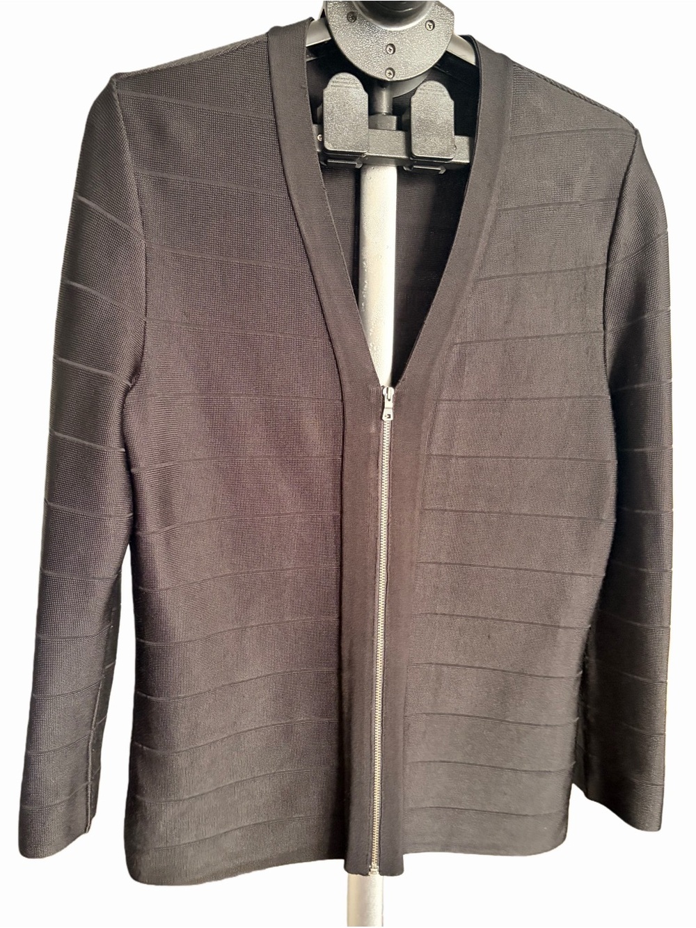 Armani Exchange AX Bandage Knit Zip Cardigan Jacket Black XL